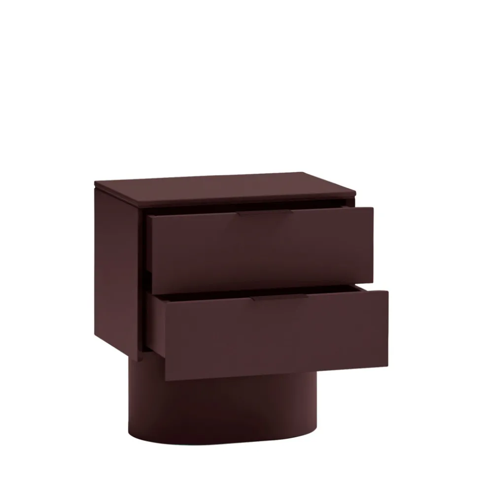 TOTEM Table de chevet 2 tiroirs en bois