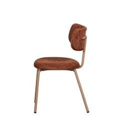 TRAVIS Lot de 2 chaises en tissu et pieds beiges