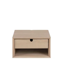 TROGON Table de chevet murale 1 tiroir, 1 niche en bois