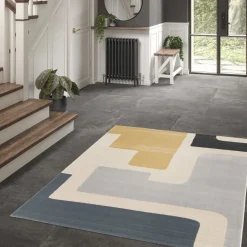 TUMA Tapis contemporain à motif géométrique