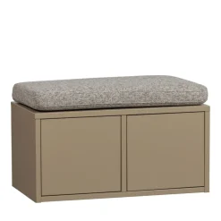 TURNER Banc d'entrée avec rangement chaussures en bois L80cm
