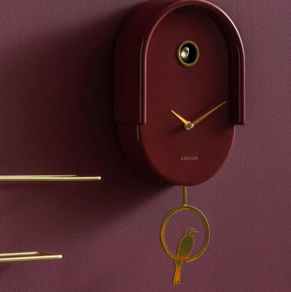 TWEET Horloge murale en métal avec coucou