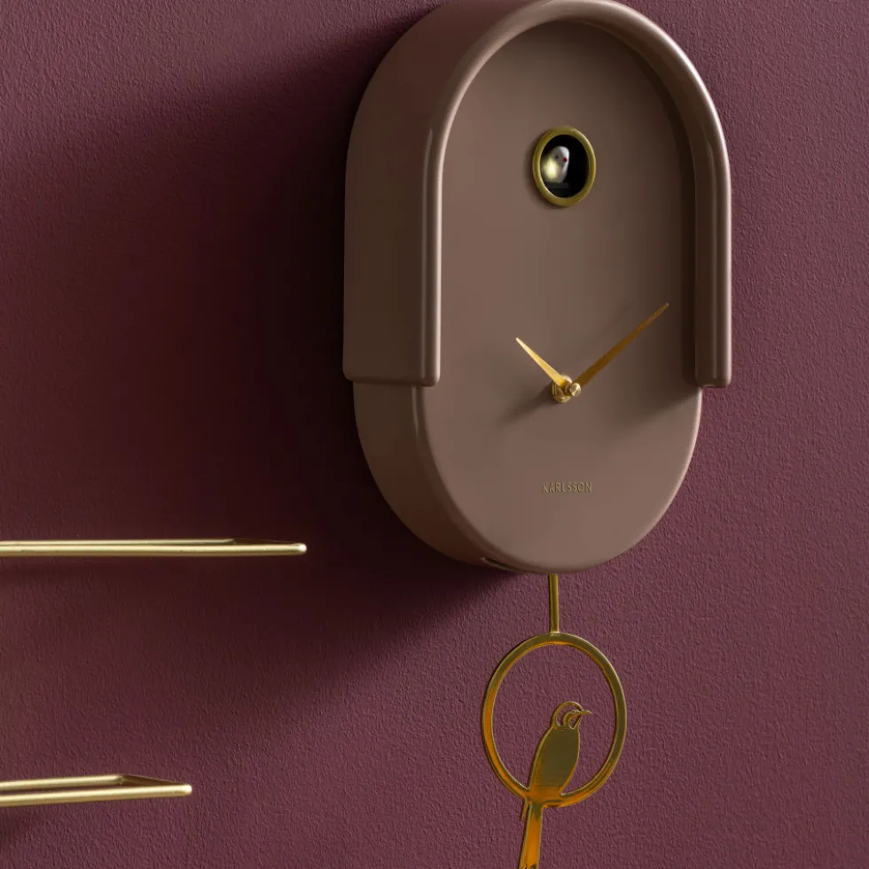 TWEET Horloge murale en métal avec coucou