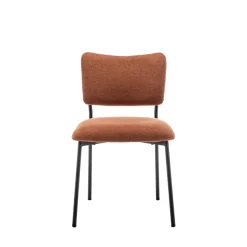 VANDER Lot de 2 chaises en tissu et métal
