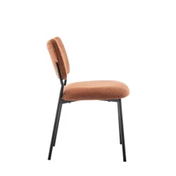 VANDER Lot de 2 chaises en tissu et métal