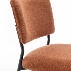 VANDER Lot de 2 chaises en tissu et métal