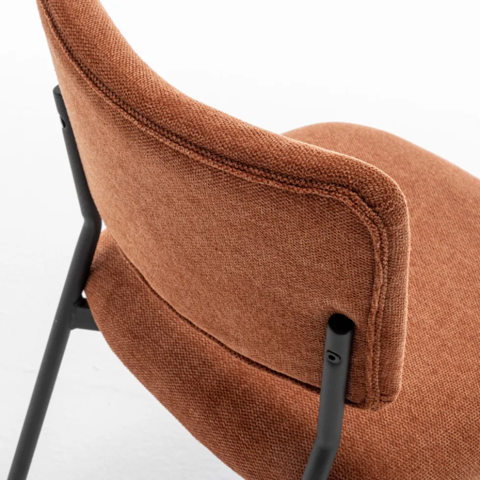 VANDER Lot de 2 chaises en tissu et métal