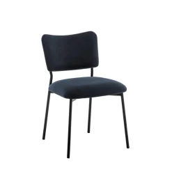 VANDER Lot de 2 chaises en velours côtelé et métal