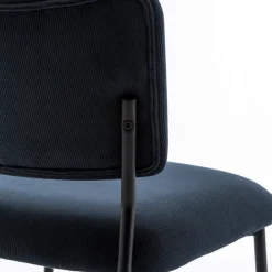 VANDER Lot de 2 chaises en velours côtelé et métal