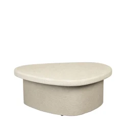 VEDA Table basse organique en bois finition marbre recyclé