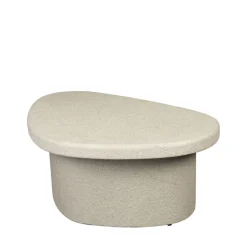 VEDA Table basse organique en bois finition marbre recyclé