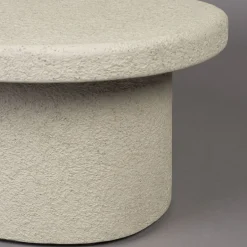 VEDA Table basse organique en bois finition marbre recyclé