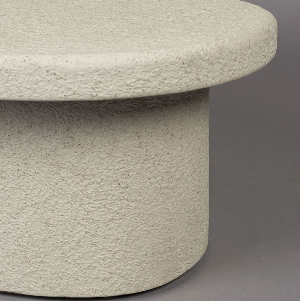 VEDA Table basse organique en bois finition marbre recyclé