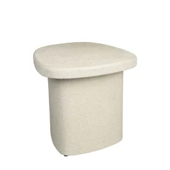 VEDA Table d'appoint organique en bois finition marbre recyclé H41cm
