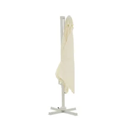 VEYA Parasol carré déporté en aluminium 3x3m