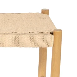 VICTOR Banc en corde tressée et bois L90cm