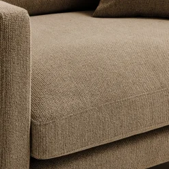 VILLABON Fauteuil XL en tissu pieds épingles noirs