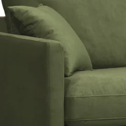 VILLABON Fauteuil XL en velours pieds épingles noirs