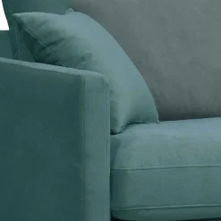 VILLABON Fauteuil XL en velours pieds épingles noirs