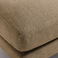 VILLABON Pouf en tissu pieds épingles noirs