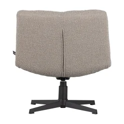 VINNY Fauteuil pivotant en tissu bouclette