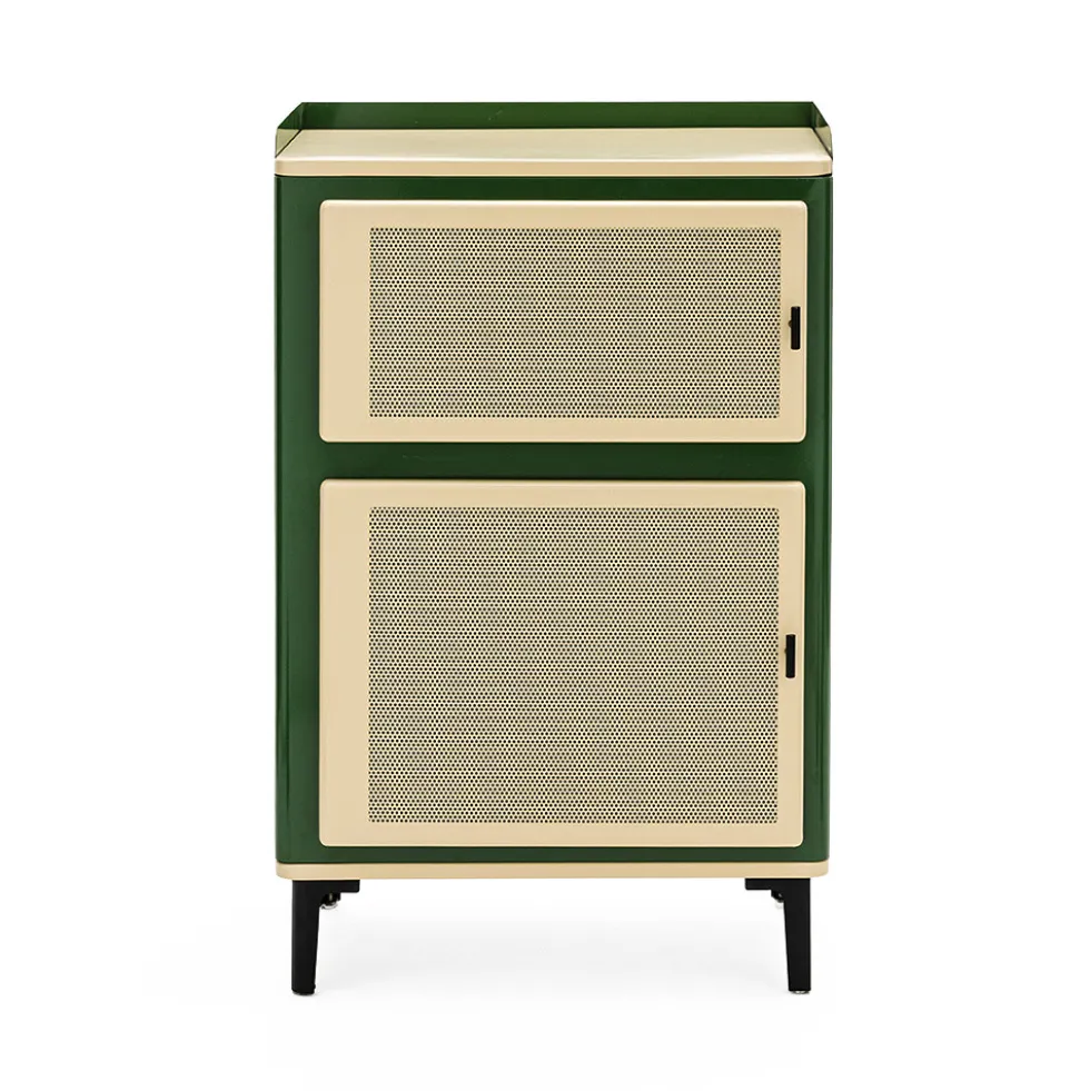 VINTAGIO Petit meuble de rangement 2 portes en métal H94cm