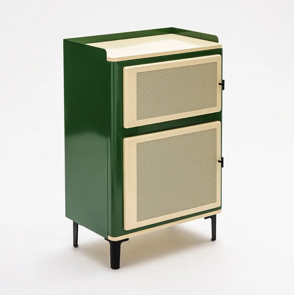 VINTAGIO Petit meuble de rangement 2 portes en métal H94cm