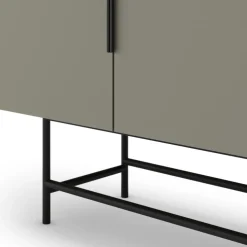 VINTARA Buffet 4 portes en bois et métal L200cm
