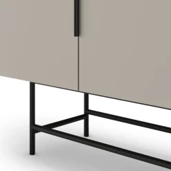 VINTARA Buffet 4 portes en bois et métal L200cm