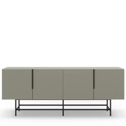 VINTARA Buffet 4 portes en bois et métal L200cm