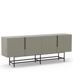 VINTARA Buffet 4 portes en bois et métal L200cm