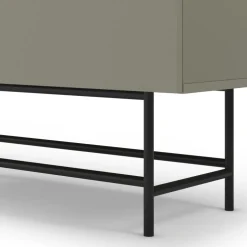VINTARA Buffet haut 4 portes en bois et métal H128cm