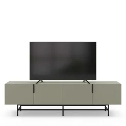 VINTARA Meuble TV 4 portes en bois et métal L200cm