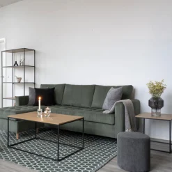 VITA Table basse en métal et bois
