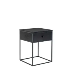 VITA Table de chevet avec tiroir en bois et métal