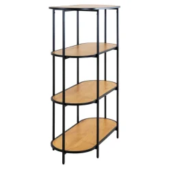 VITA Étagère ovale en bois et métal 85x111cm