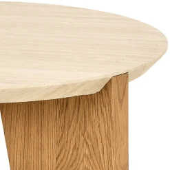 VIVO Table d'appoint ronde en effet travertin ø50cm