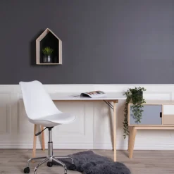VOJENS Bureau pieds bois clair L120cm