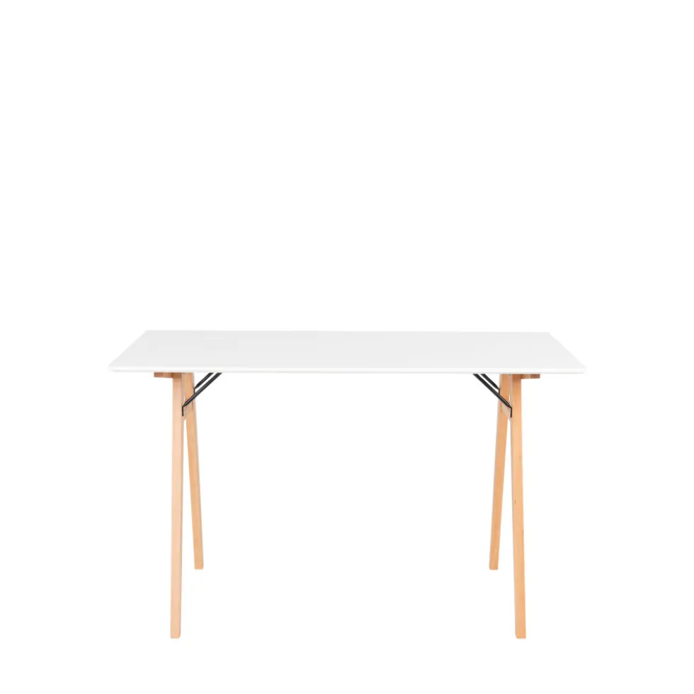 VOJENS Bureau pieds bois clair L120cm