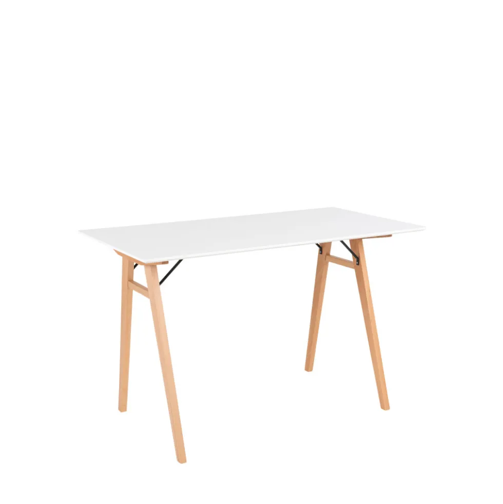 VOJENS Bureau pieds bois clair L120cm