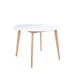 VOJENS Table à manger 2 personnes ronde en bois