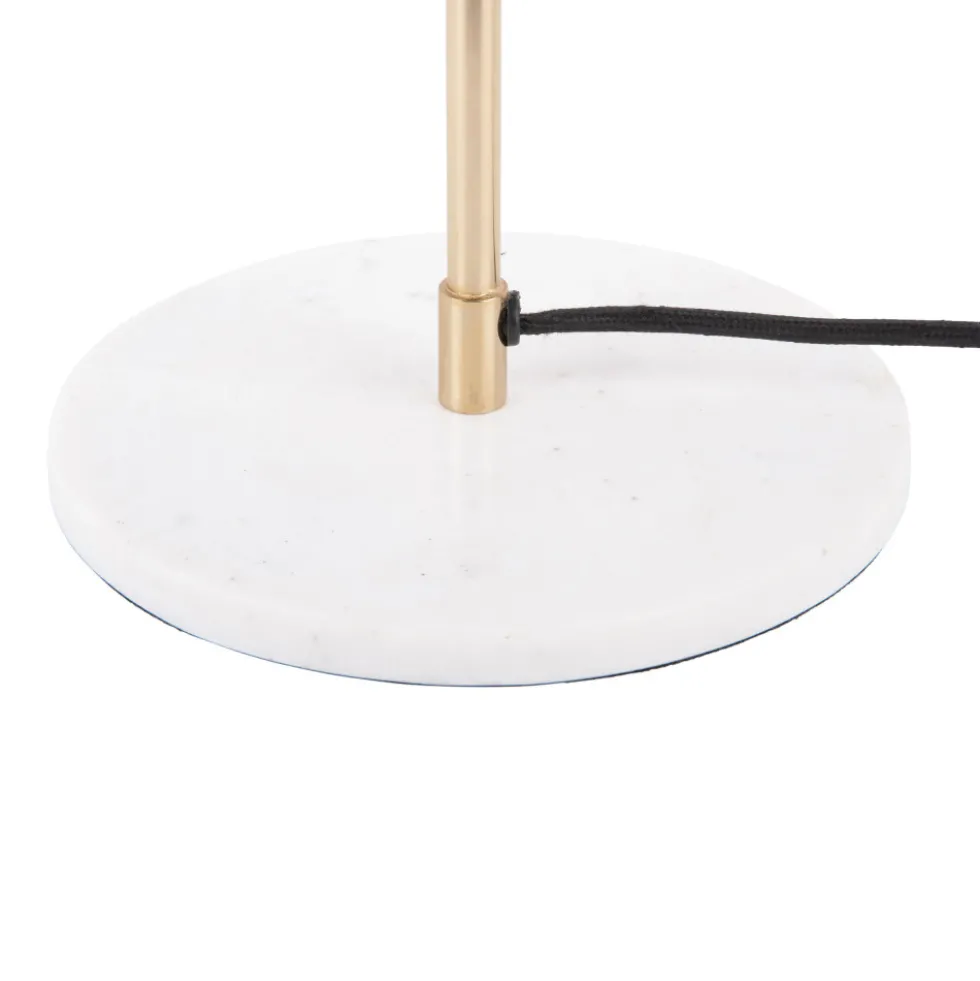 WAVED DOME Lampe à poser en métal et marbre