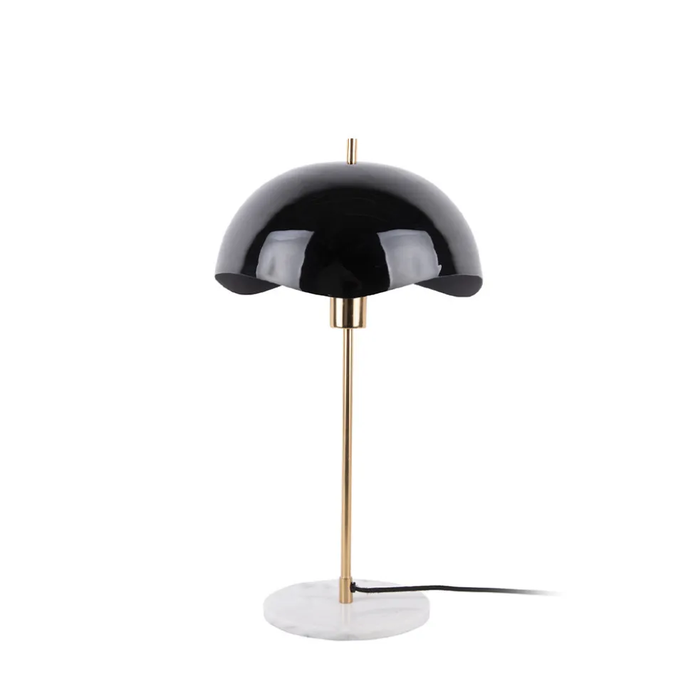 WAVED DOME Lampe à poser en métal et marbre