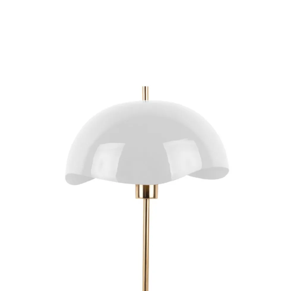WAVED DOME Lampe à poser en métal et marbre