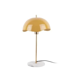 WAVED DOME Lampe à poser en métal et marbre