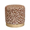 WILD Pouf rond en tissu imprimé animal ø40cm