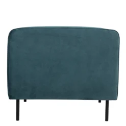 WINSEN Fauteuil en velours pieds droits en métal