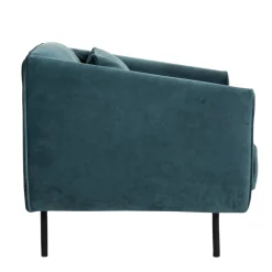 WINSEN Fauteuil en velours pieds droits en métal