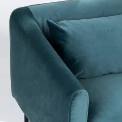 WINSEN Fauteuil en velours pieds droits en métal
