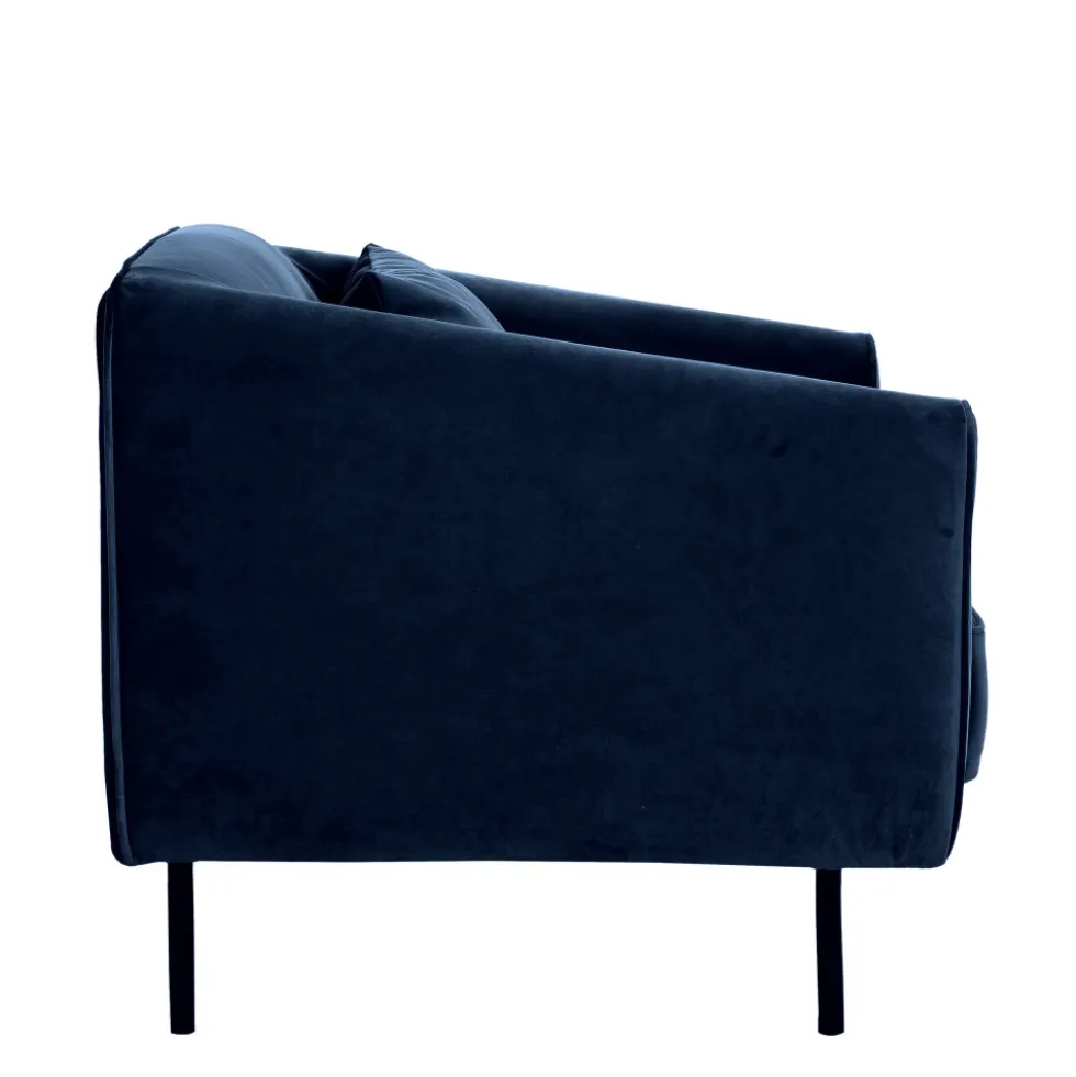 WINSEN Fauteuil en velours pieds droits en métal
